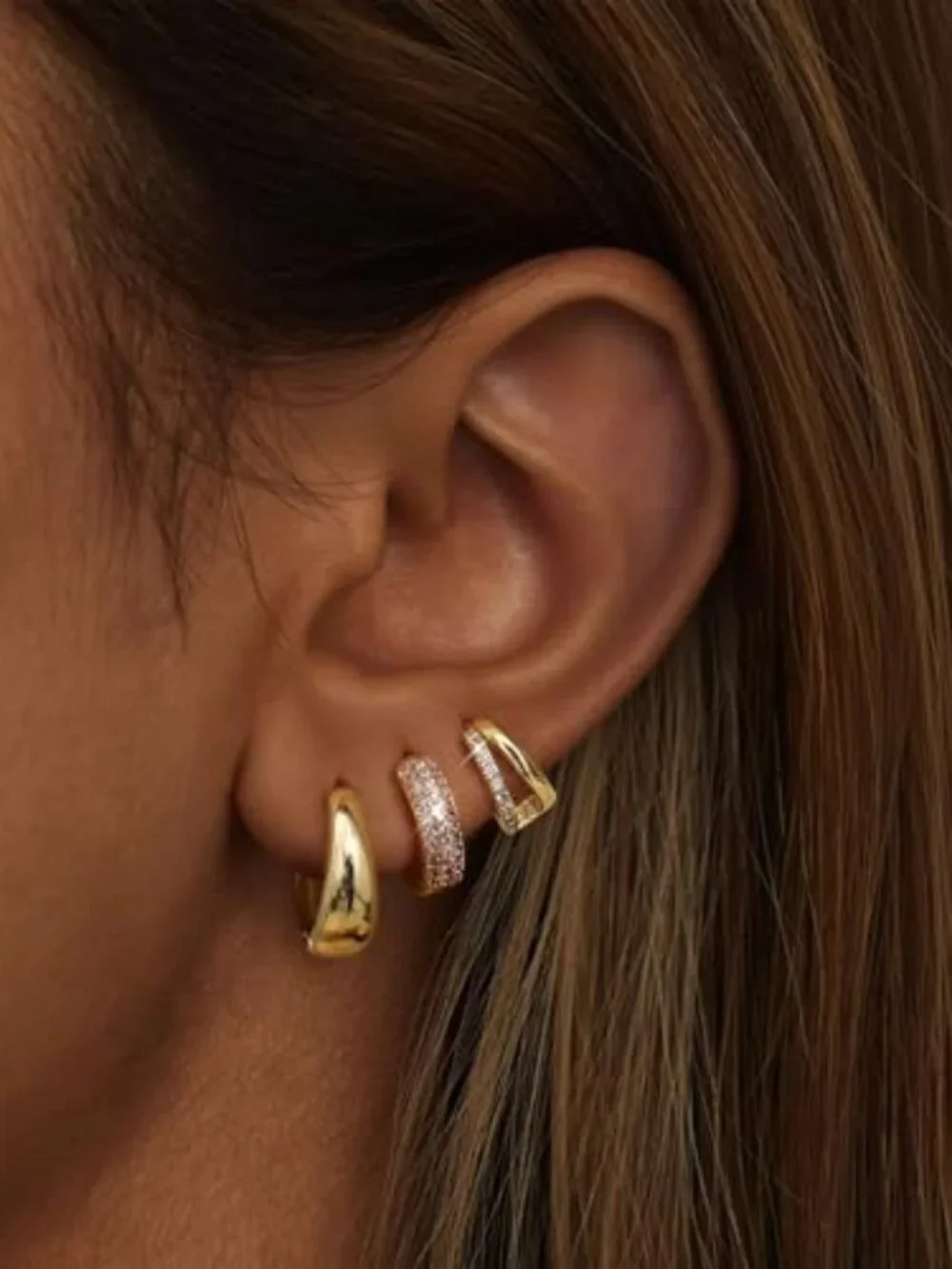 Small Gold Hoop Earrings for Women - Hypoallergenic Chunky Gold Silver Hoops